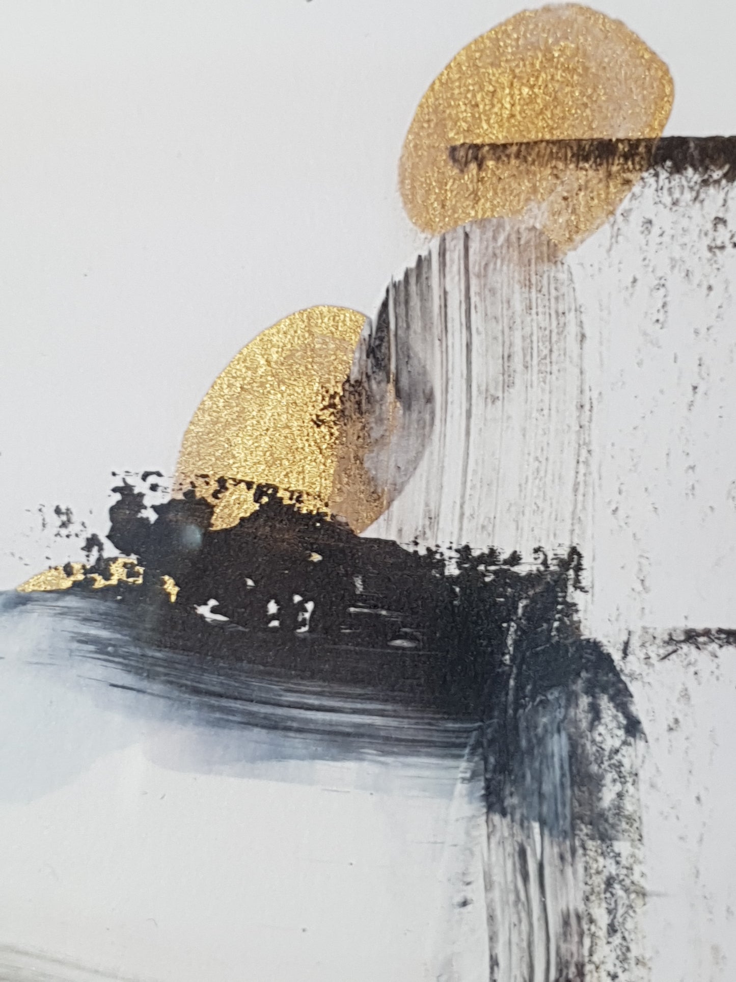 Set mit 4 Originalgemälden auf Papier, Polyptychon, Imagine, Plan, Create and Enjoy