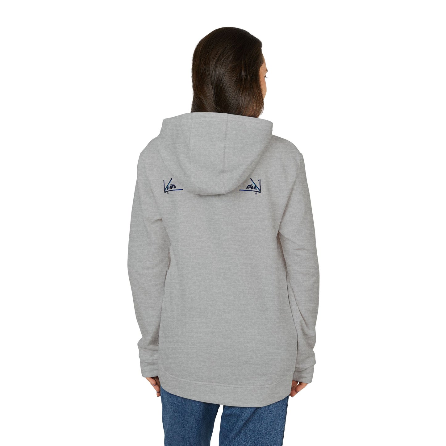 adidas® &amp; Larisa Tinta, Unisex-Kapuzenpullover, Logo hinten 