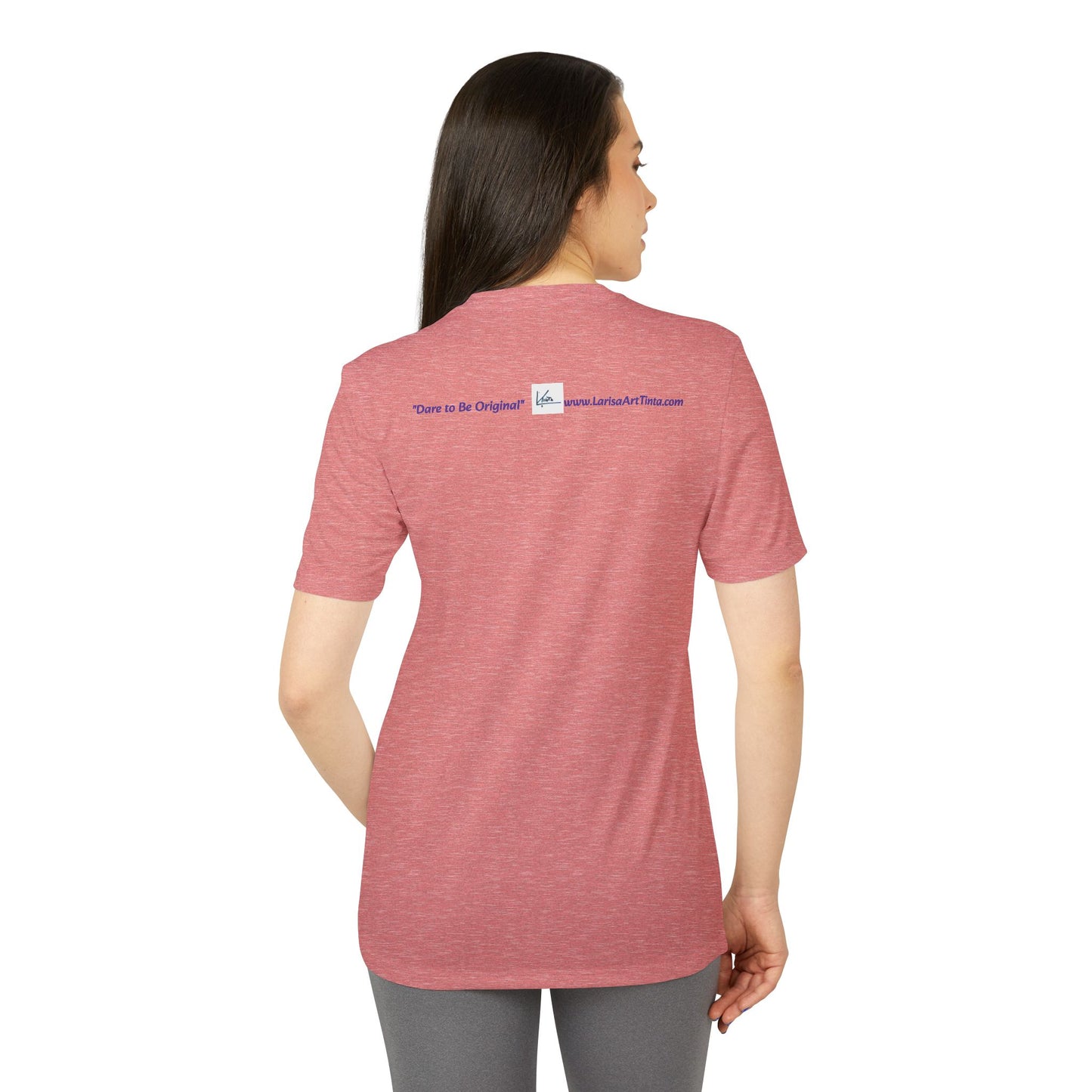 adidas® &amp; Larisa Tinta, Unisex Sports T-shirt, Rear logo 