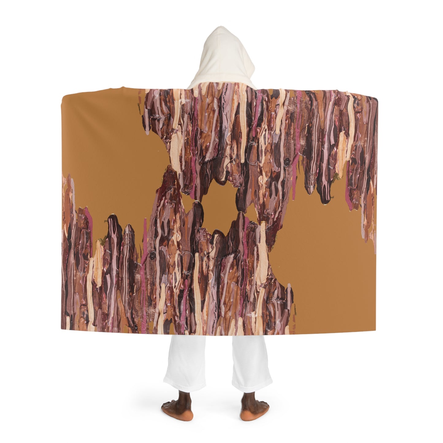 Ciocolatte Cinnamon  Hooded Sherpa Fleece Blanket