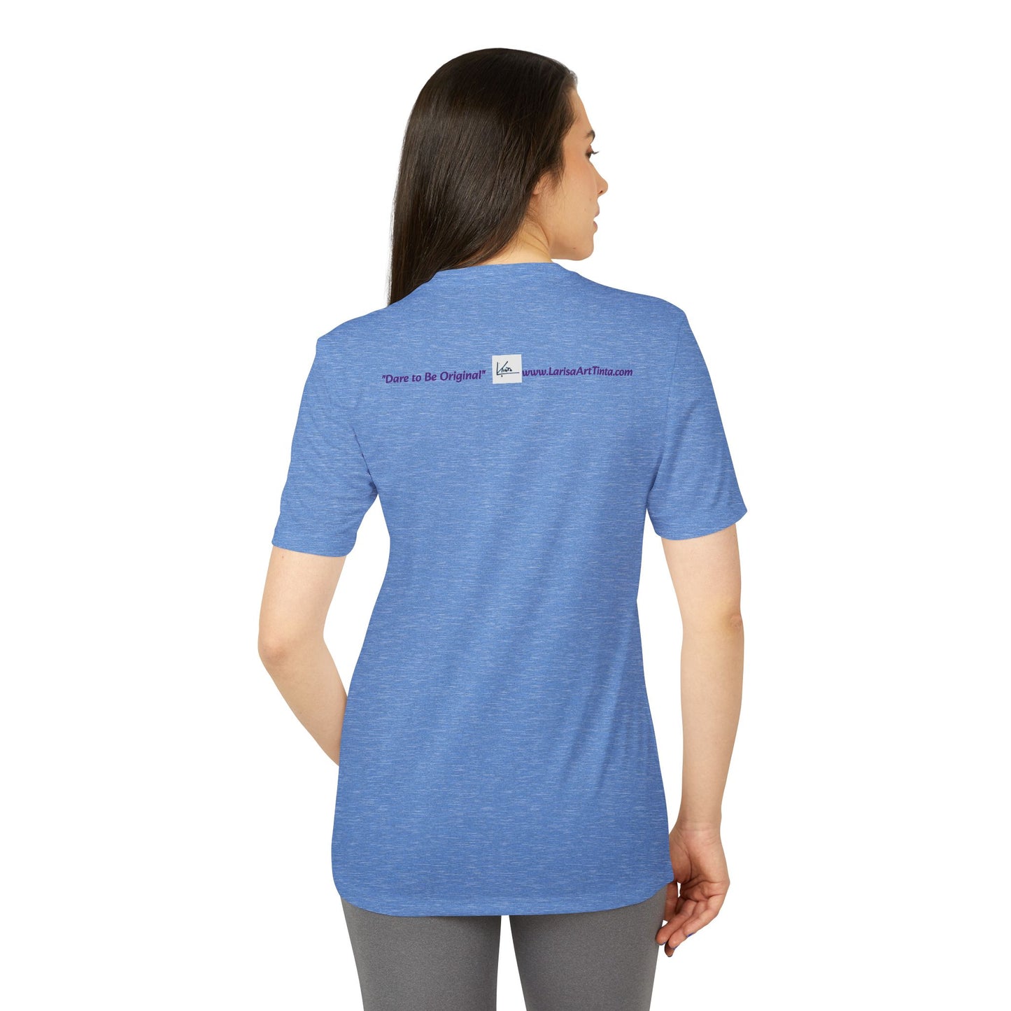 adidas® &amp; Larisa Tinta, Unisex Sports T-shirt, Rear logo 