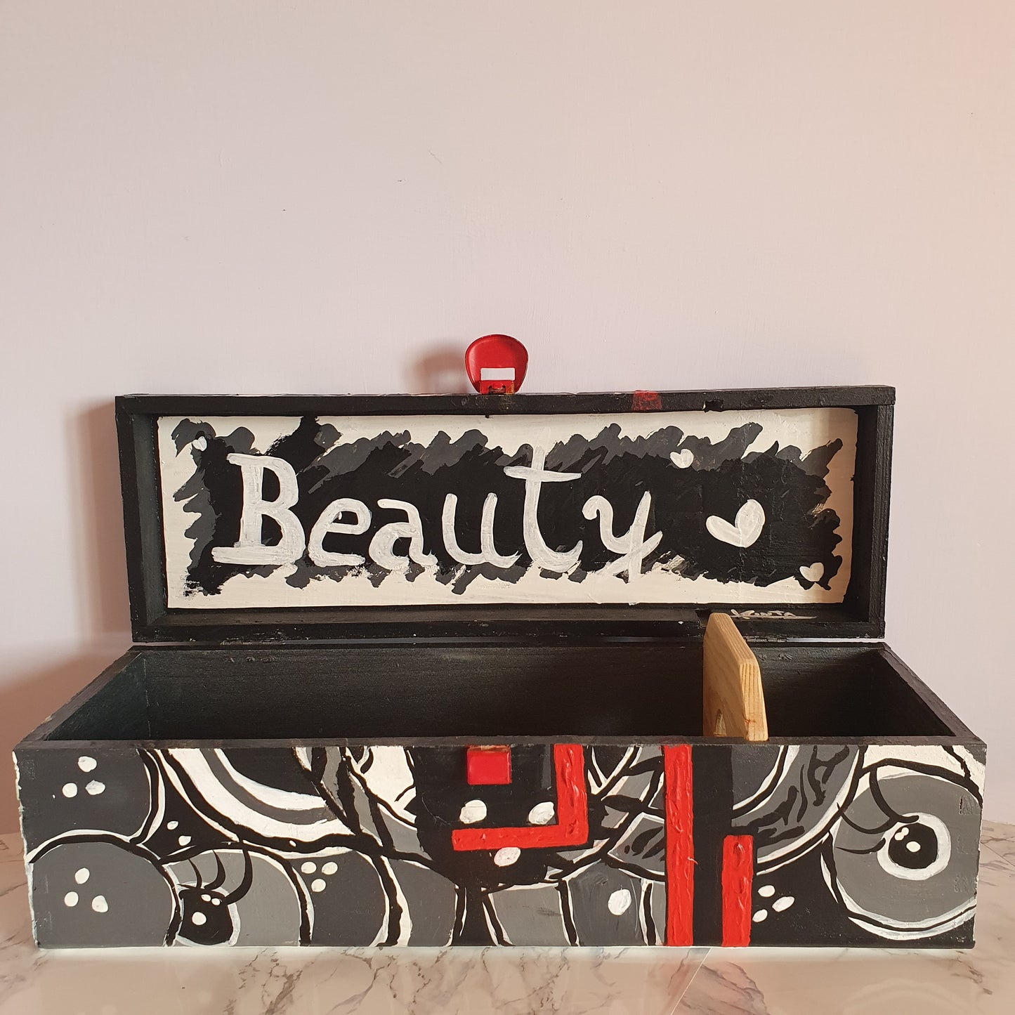 Scatola decorata in legno, originale, Beauty Box