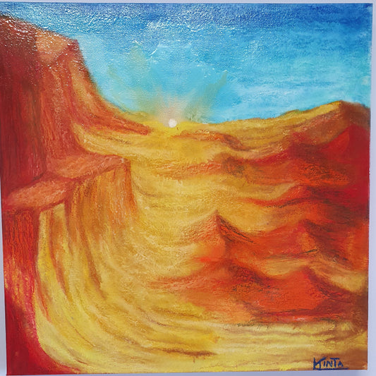 Oil painting, original on linen canvas, Not Grand Canyon