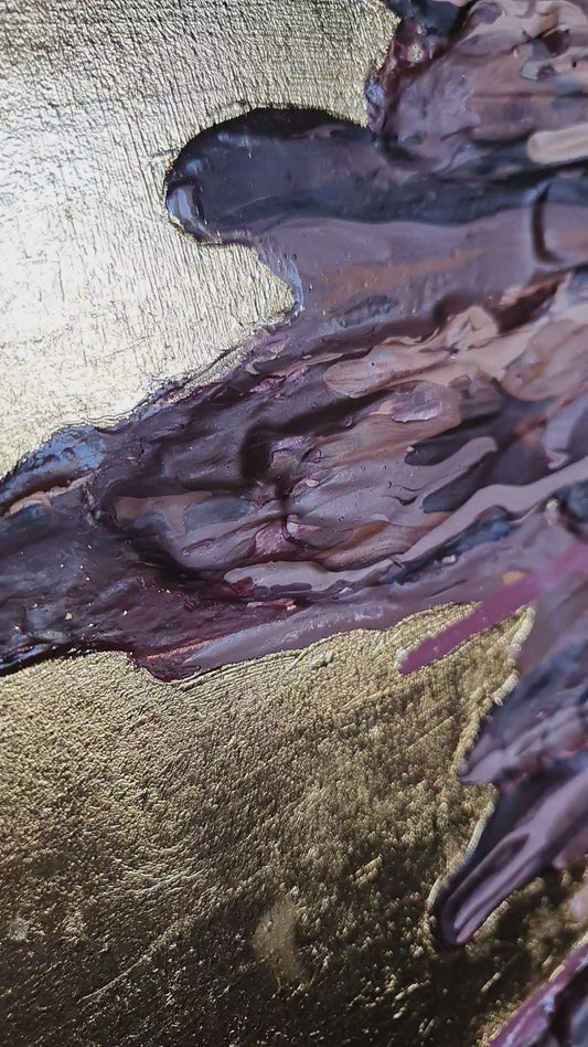 Gemälde, Originalskulptur auf Holztafel, Ciocolatte