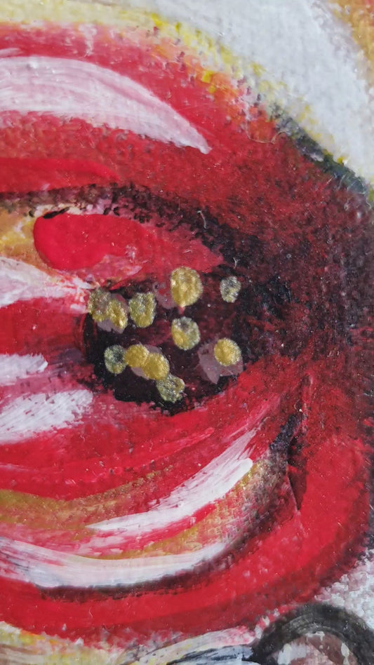 Gemälde, Original auf Leinwand, 2 Mohnblumen