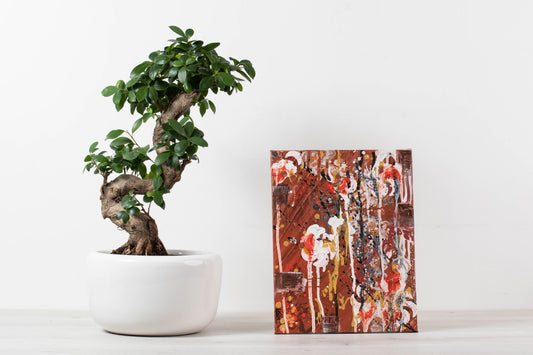 Gemälde, Original auf Leinwand, Straßenblumen